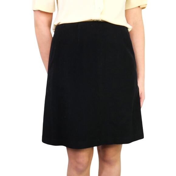 Vintage Compagnie Express Black A-Line Mini Skirt 27" Formal Pencil Skirt Twee - Picture 1 of 4